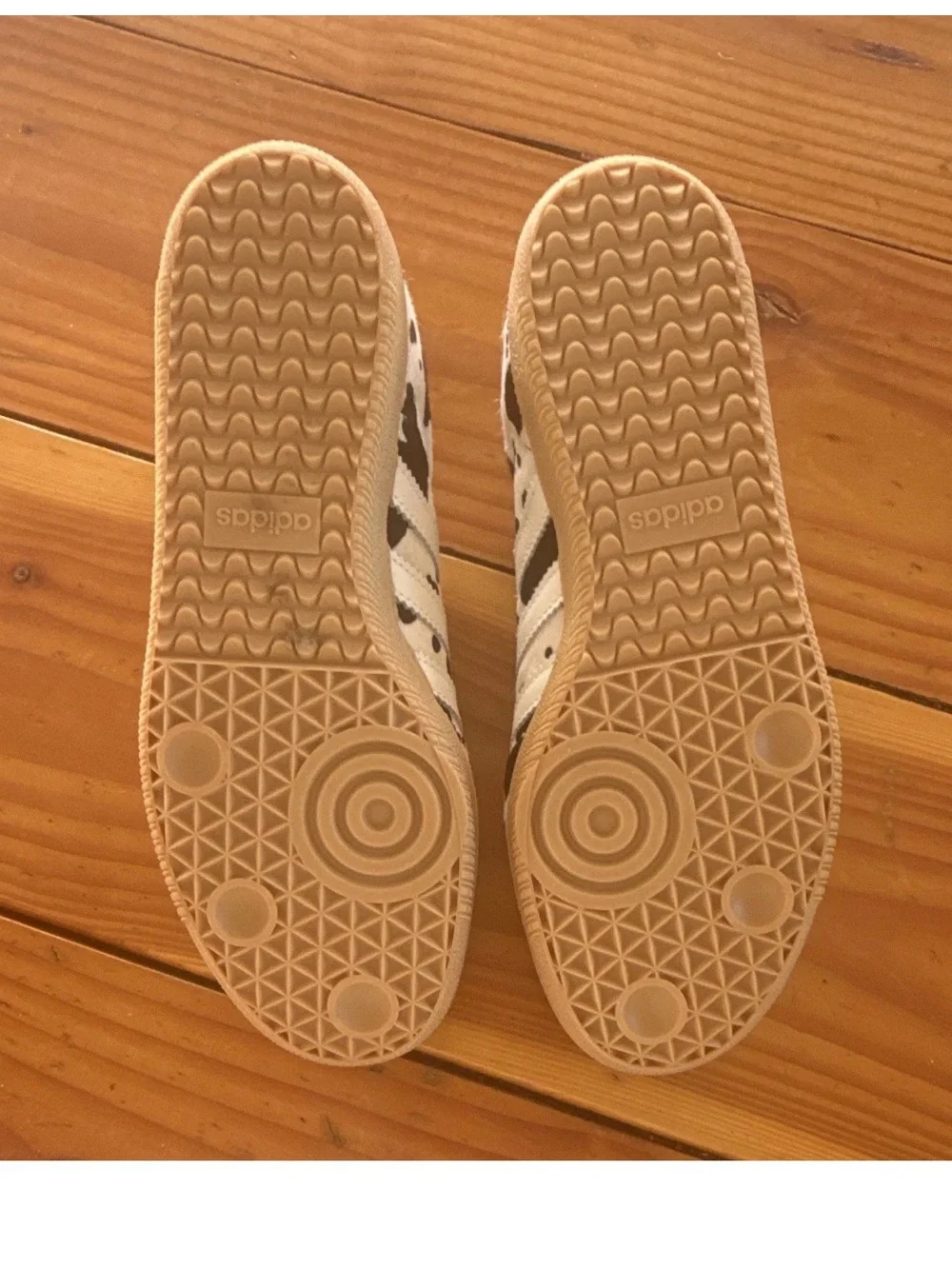 adidas  Women’s Cow Print Pony Hair Trainers in Black and white size 9 1/2